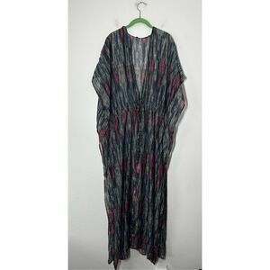 Fashion Nova Swim Cover Up Long Kimono Multicolore Size 1X